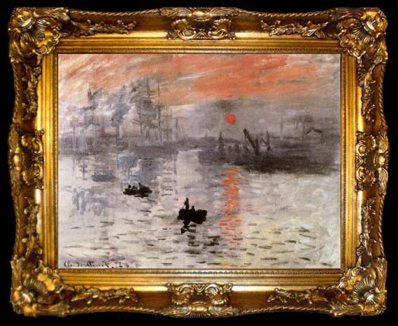 framed  Claude Monet Impresstion Sunrise, ta009-2